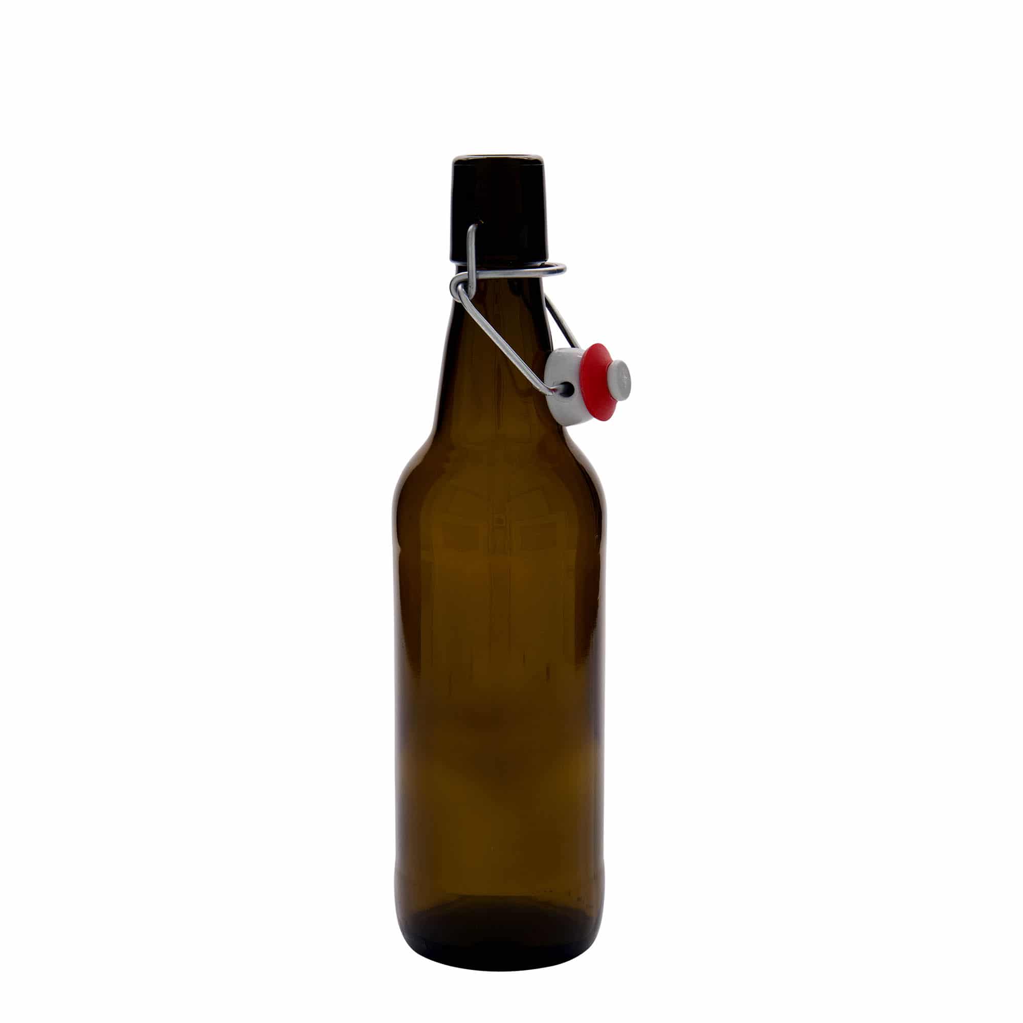 500 ml Bierflasche, Glas, braun, Mündung: Bügelverschluss