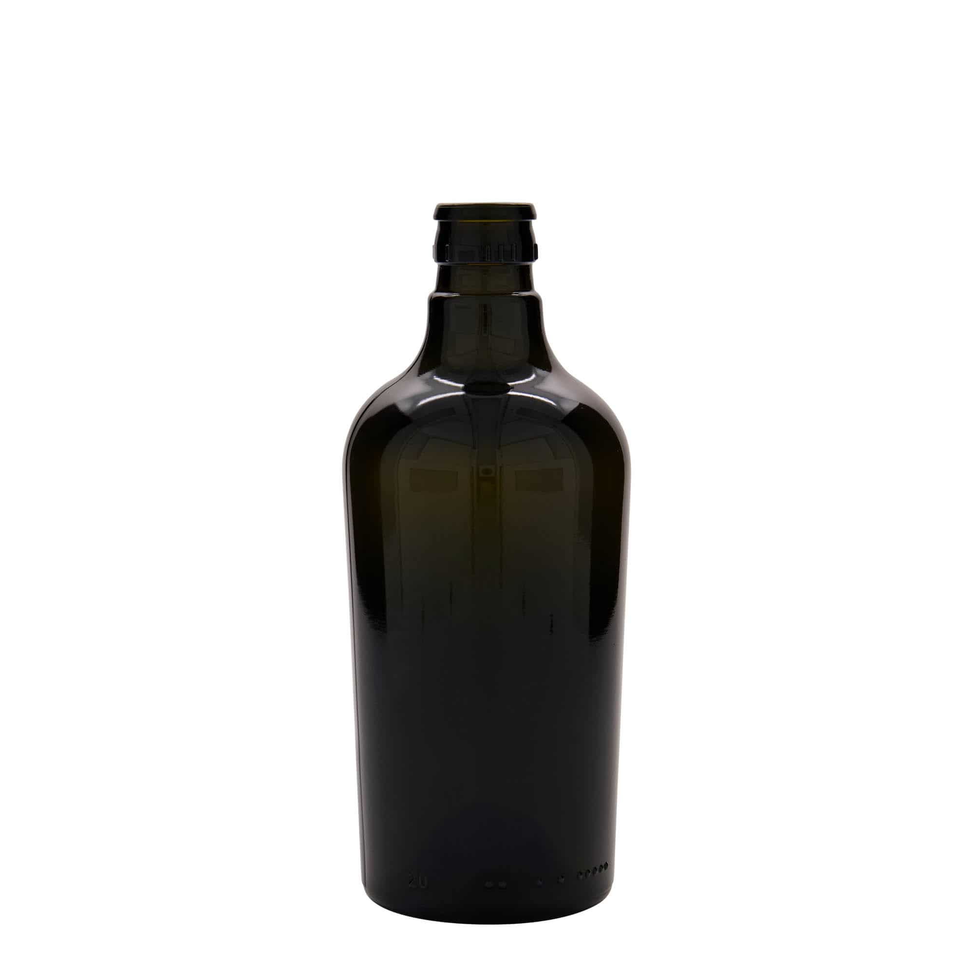 500 ml Essig-/Ölflasche 'Oleum', Glas, antikgrün, Mündung: DOP