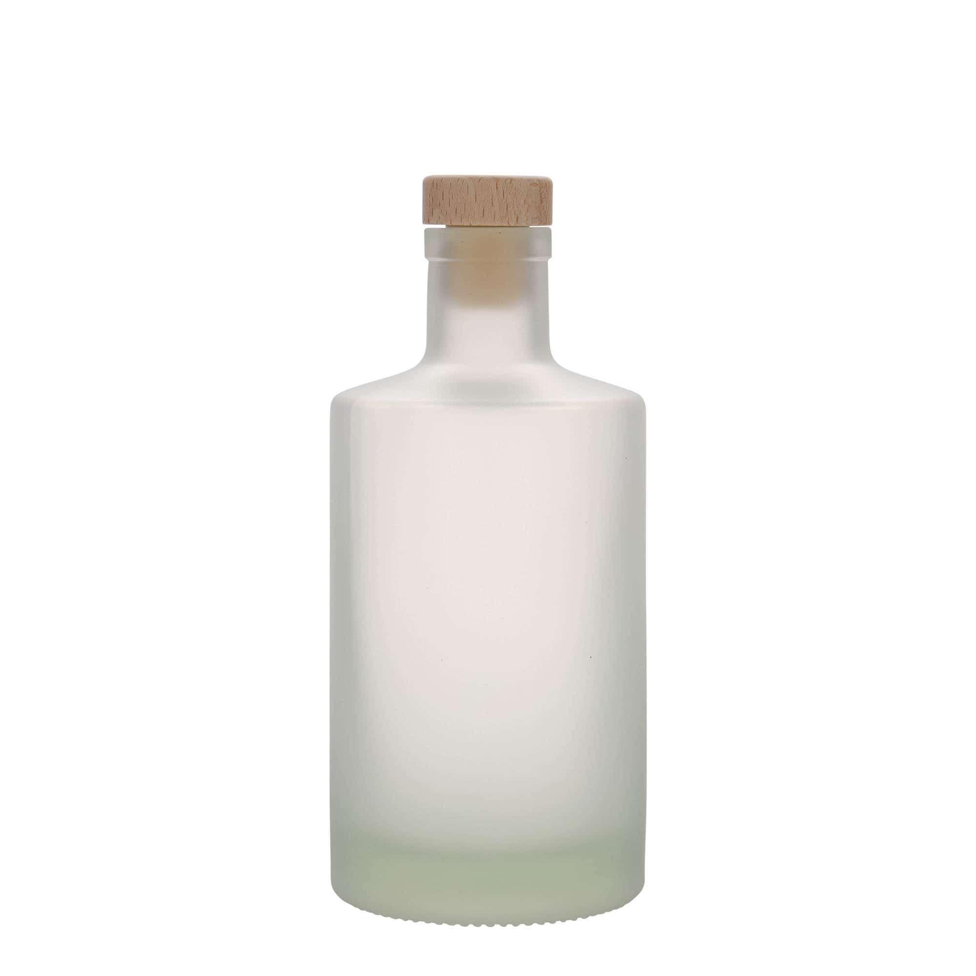 500 ml Glasflasche 'Caroline', geeist, Mündung: Kork