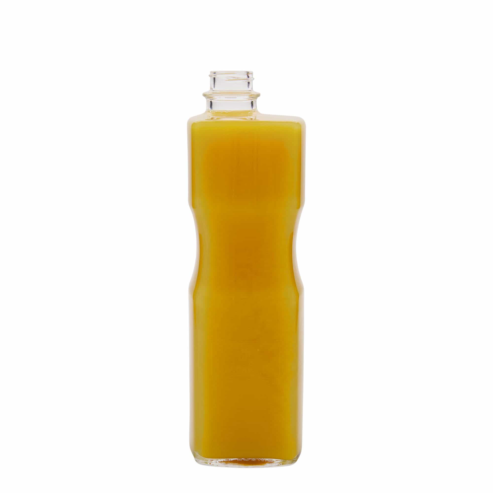 1.000 ml Glasflasche 'Optima Juice', rechteckig, Mündung: Schraubverschluss