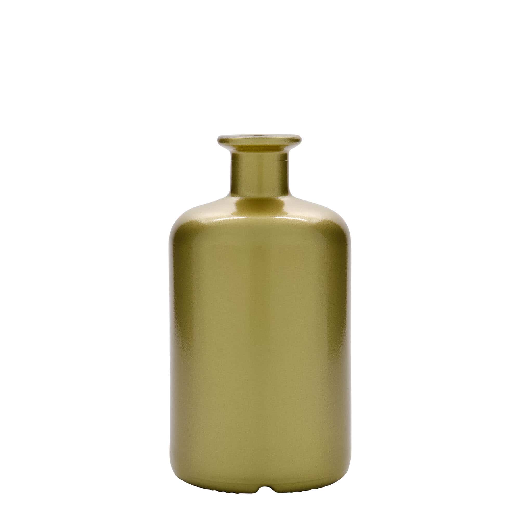 500 ml Glasflasche Apotheker, gold, Mündung: Kork