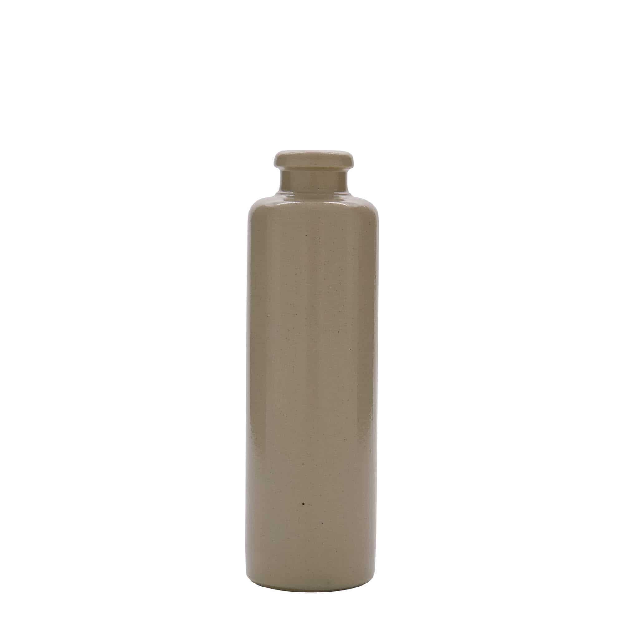 200 ml Tonkrug, Steinzeug, beige, Mündung: Kork