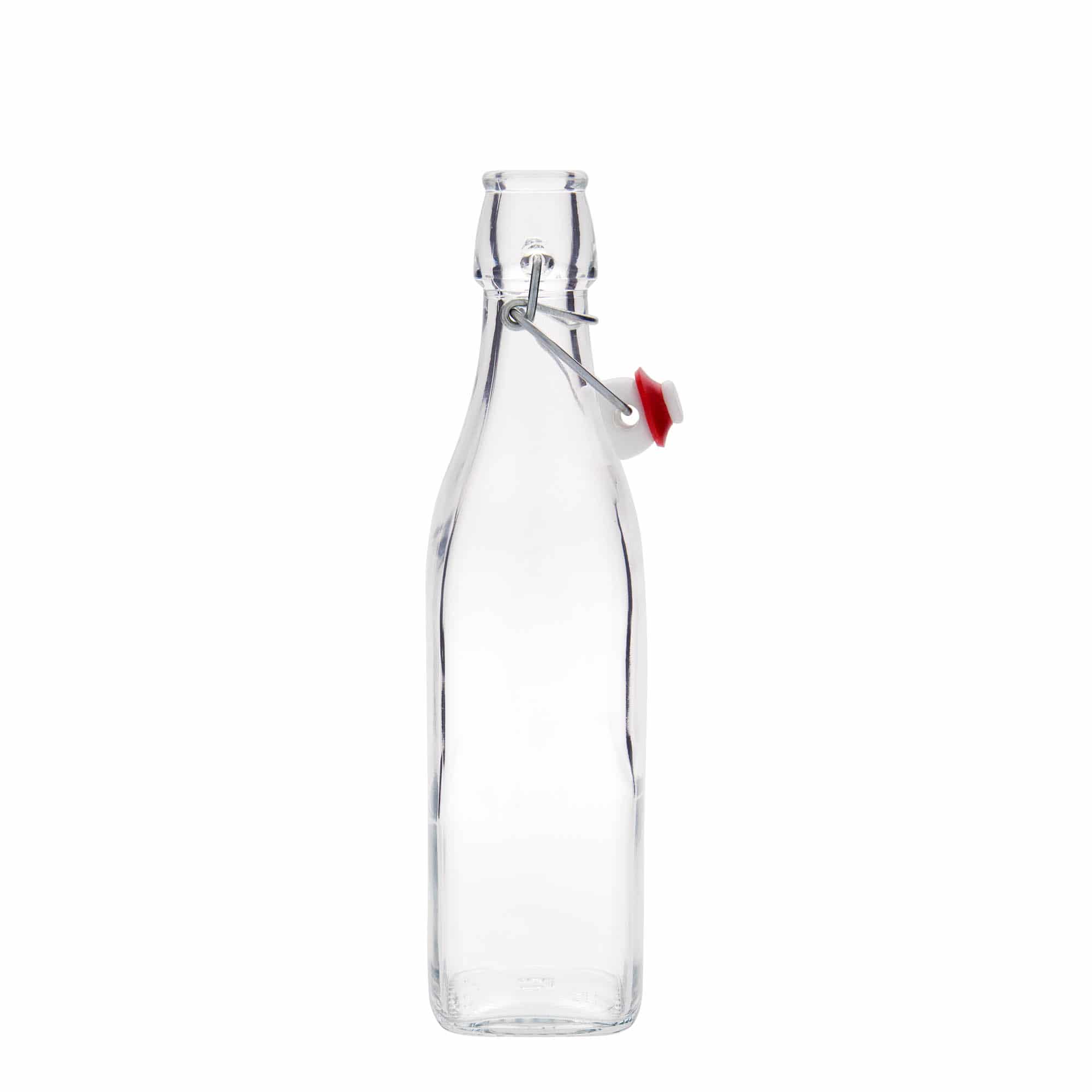 500 ml Glasflasche 'Swing, quadratisch, Mündung: Bügelverschluss