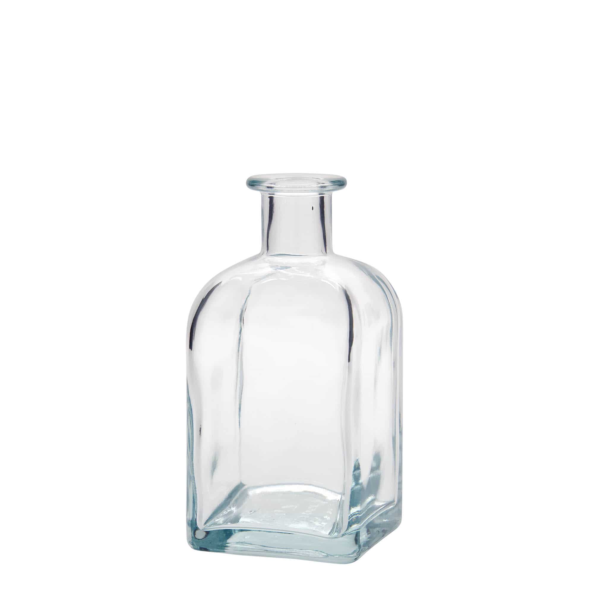 350 ml Glasflasche Apotheker Carré, quadratisch, Mündung: Kork