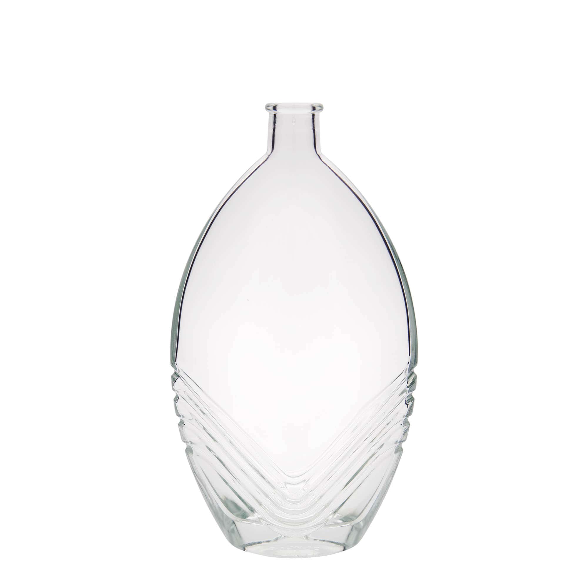 500 ml Glasflasche 'Florence', oval, Mündung: Kork