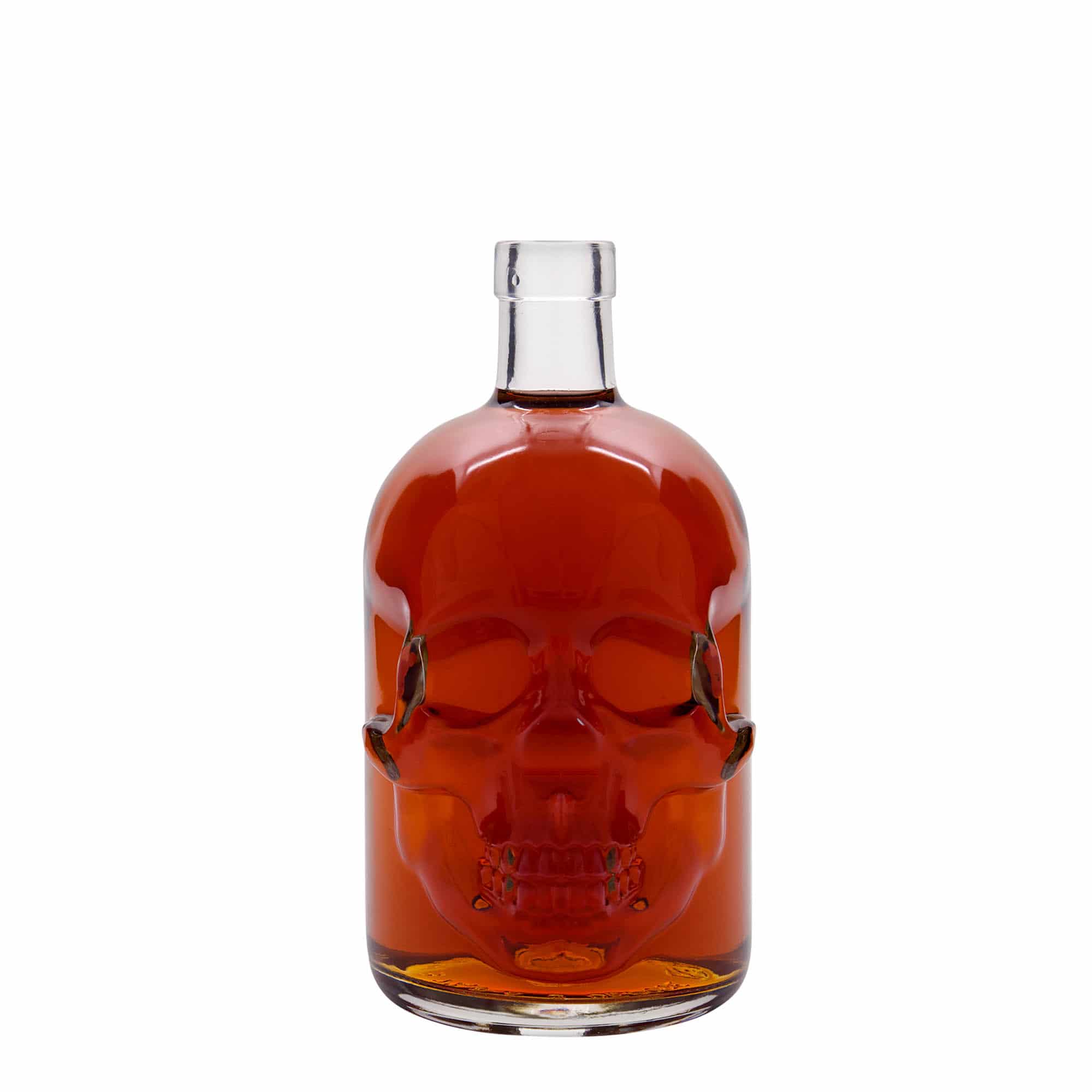 700 ml Glasflasche 'Totenkopf', Mündung: Kork