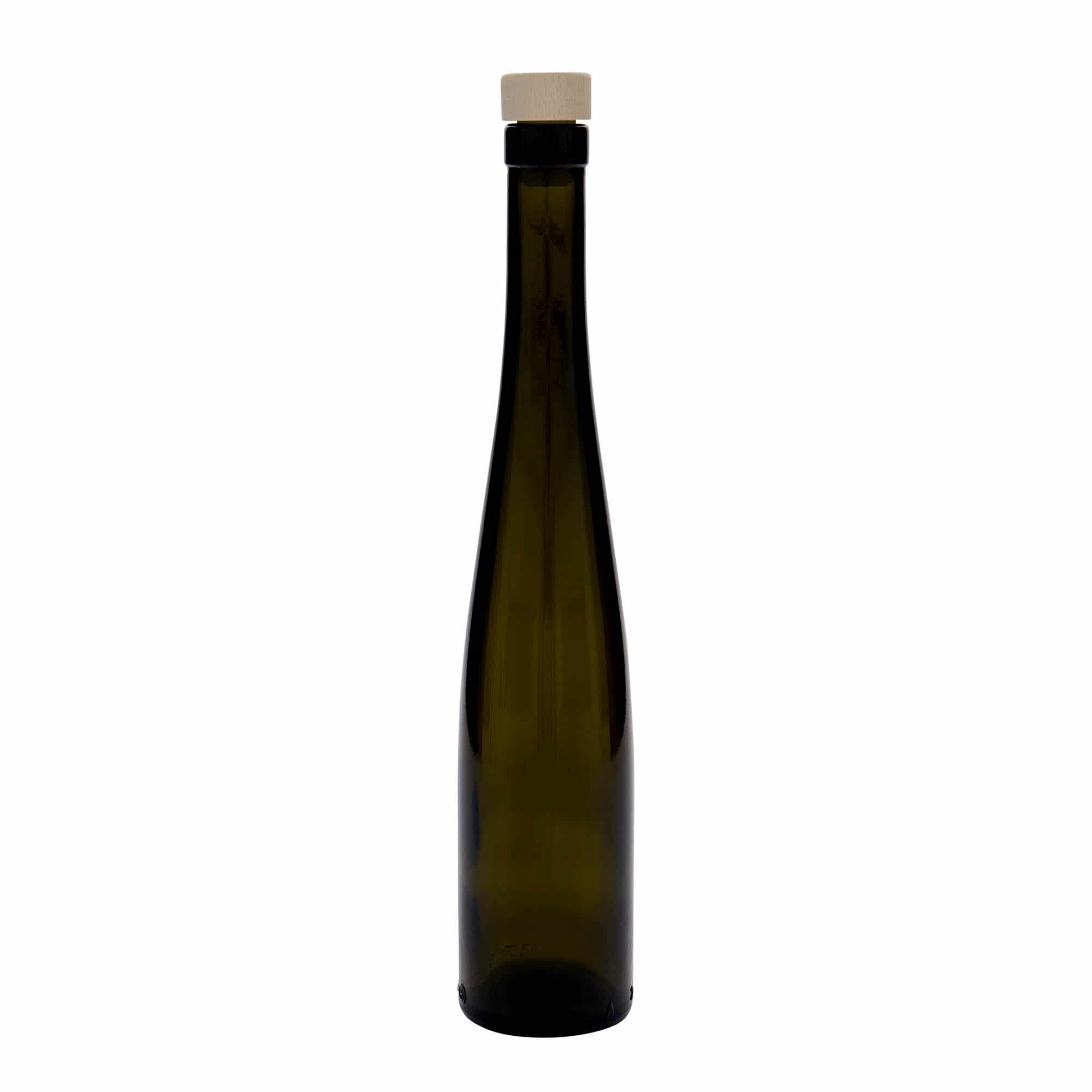 375 ml Glasflasche 'Weinschlegel', antikgrün, Mündung: Kork