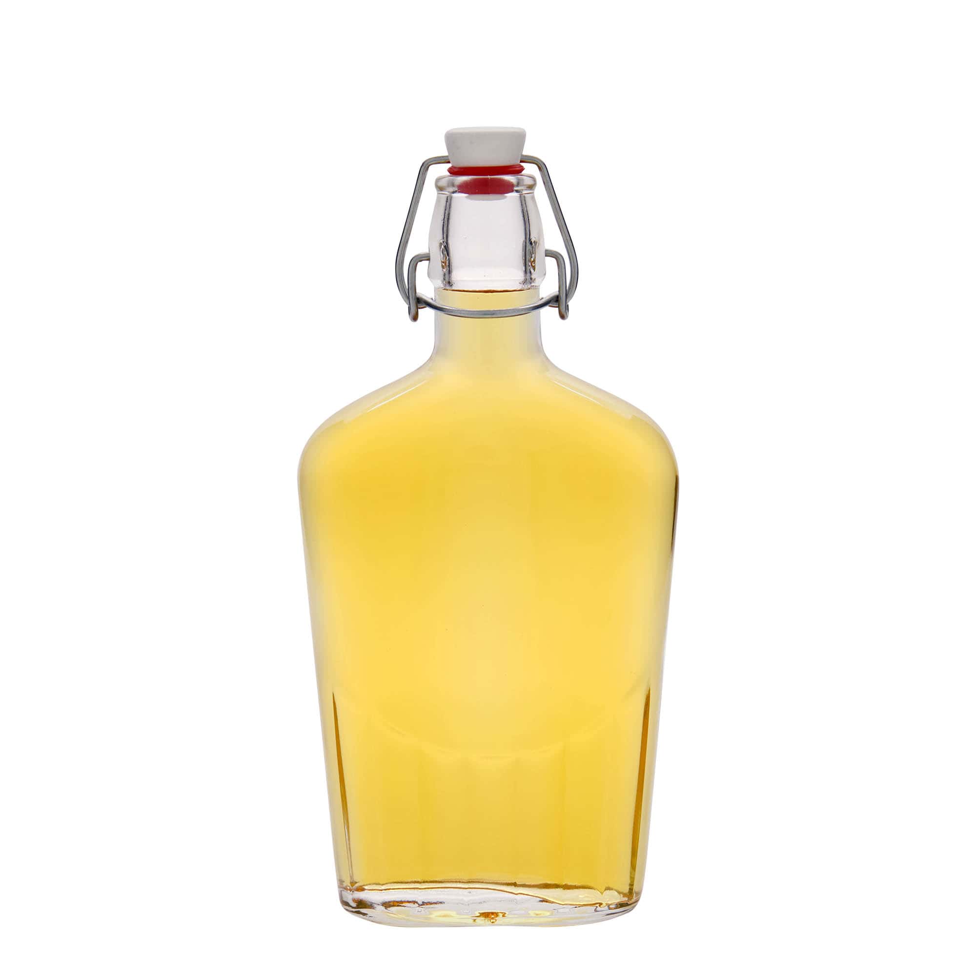 500 ml Glasflasche 'Fiaschetta', oval, Mündung: Bügelverschluss