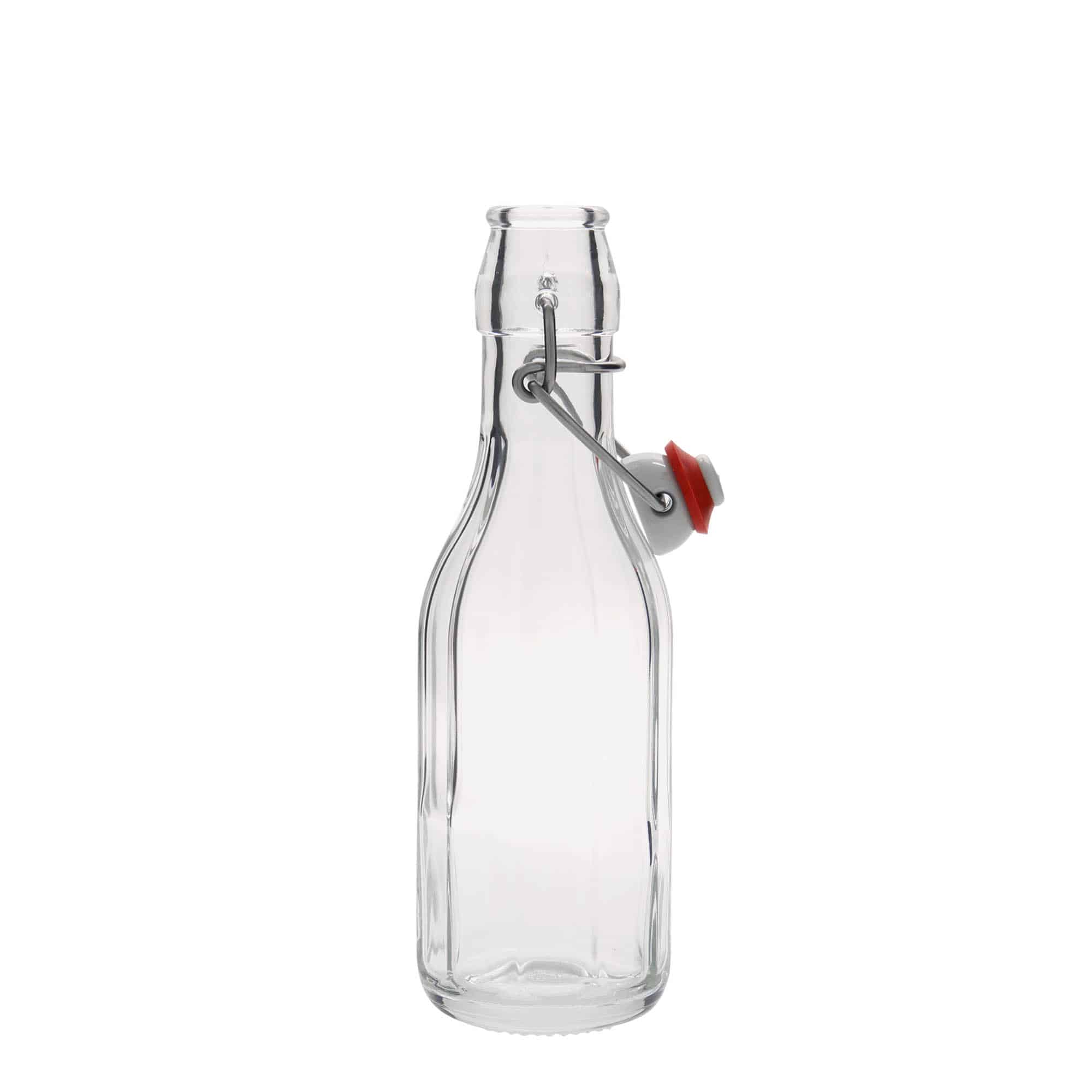 250 ml Glasflasche 'Bravo', zehneckig, Mündung: Bügelverschluss