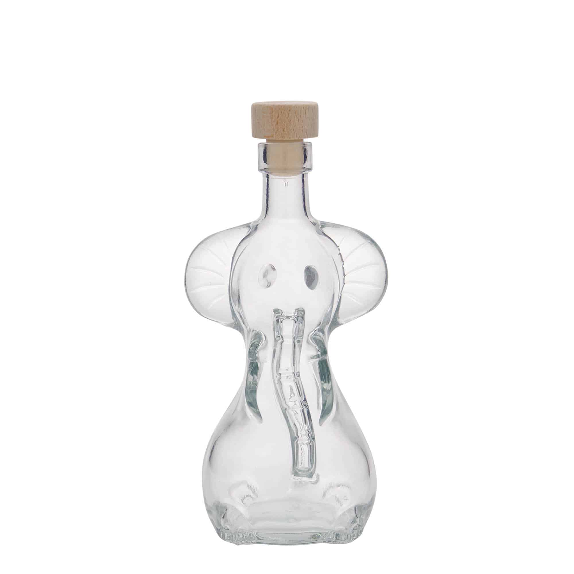 200 ml Glasflasche 'Elefant', Mündung: Kork