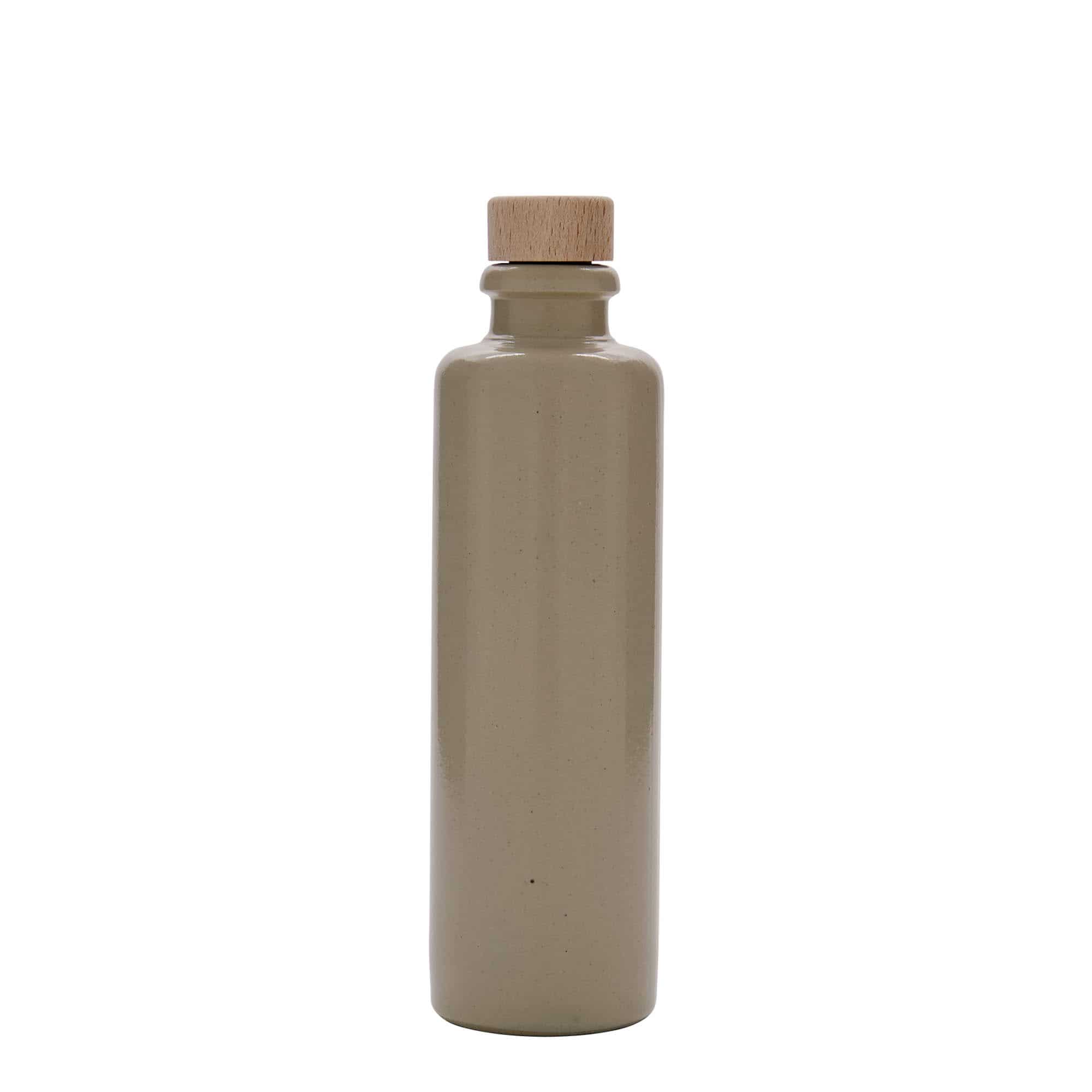 200 ml Tonkrug, Steinzeug, beige, Mündung: Kork