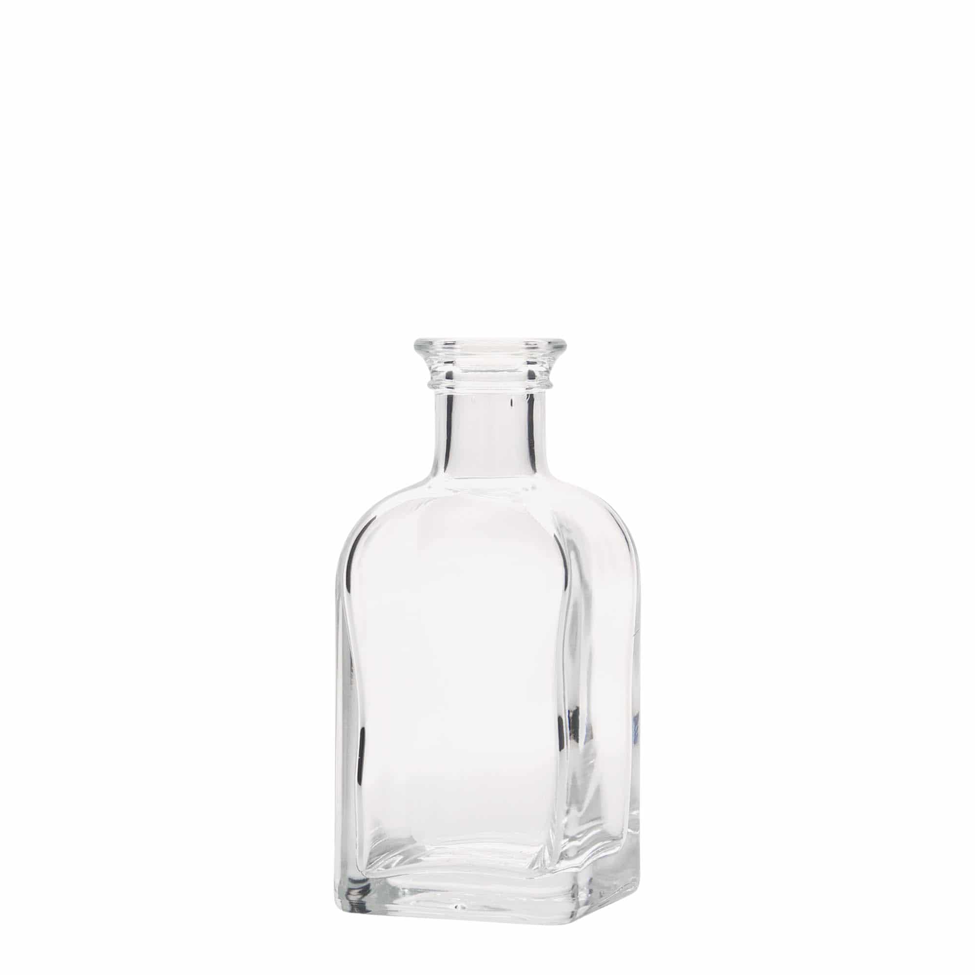 100 ml Glasflasche Apotheker Carré, quadratisch, Mündung: Kork