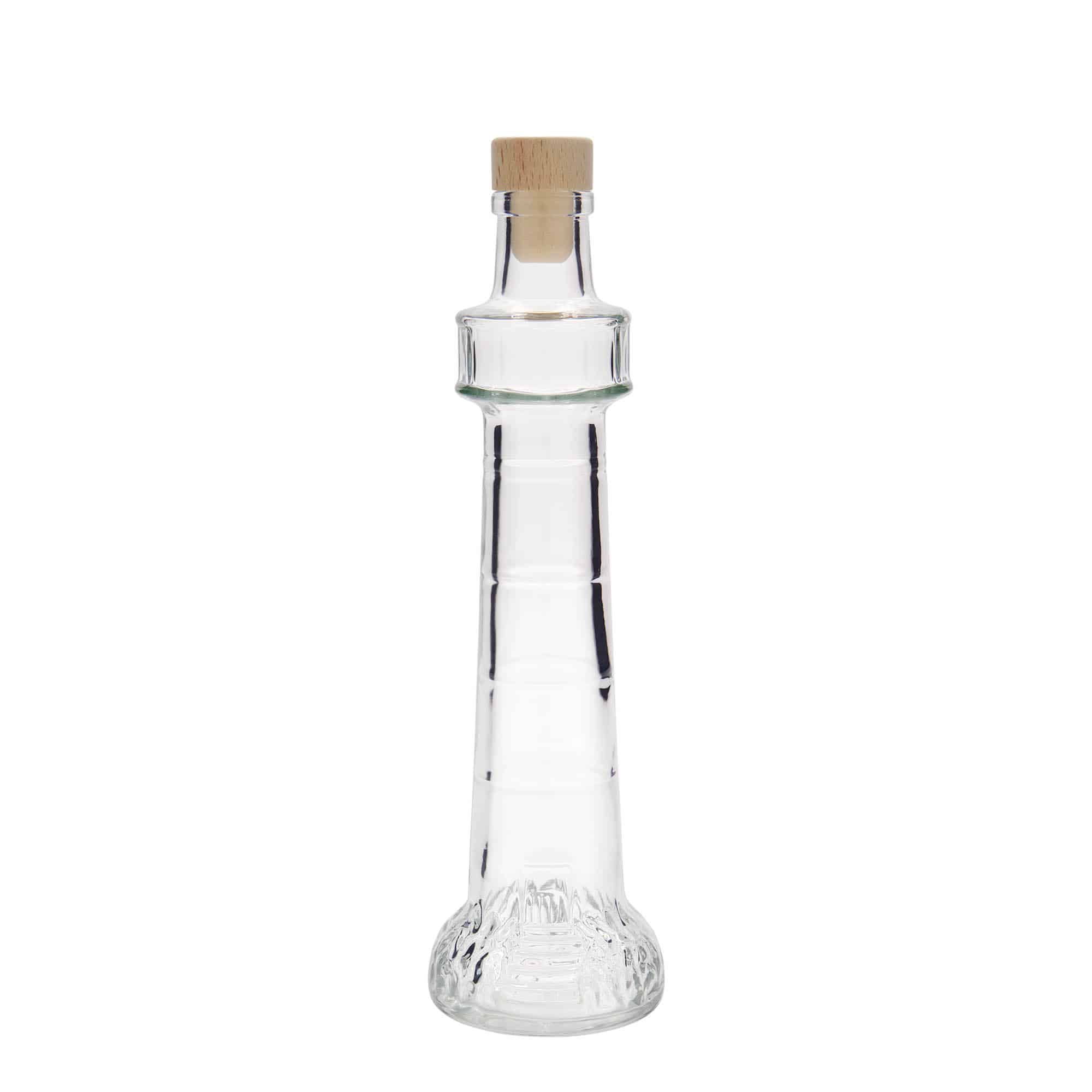 200 ml Glasflasche 'Leuchtturm', Mündung: Kork