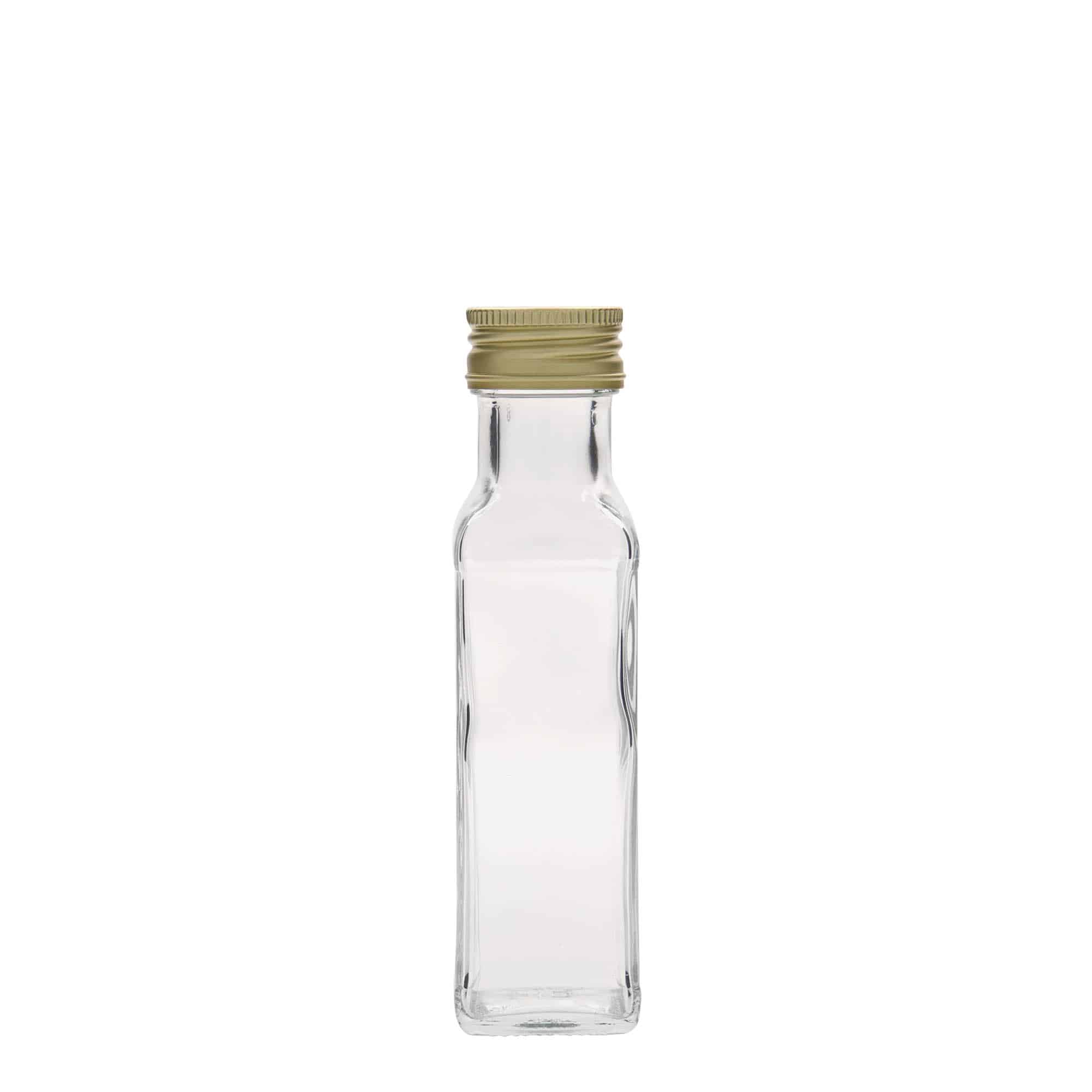 100 ml Glasflasche 'Marasca', quadratisch, Mündung: PP 31,5