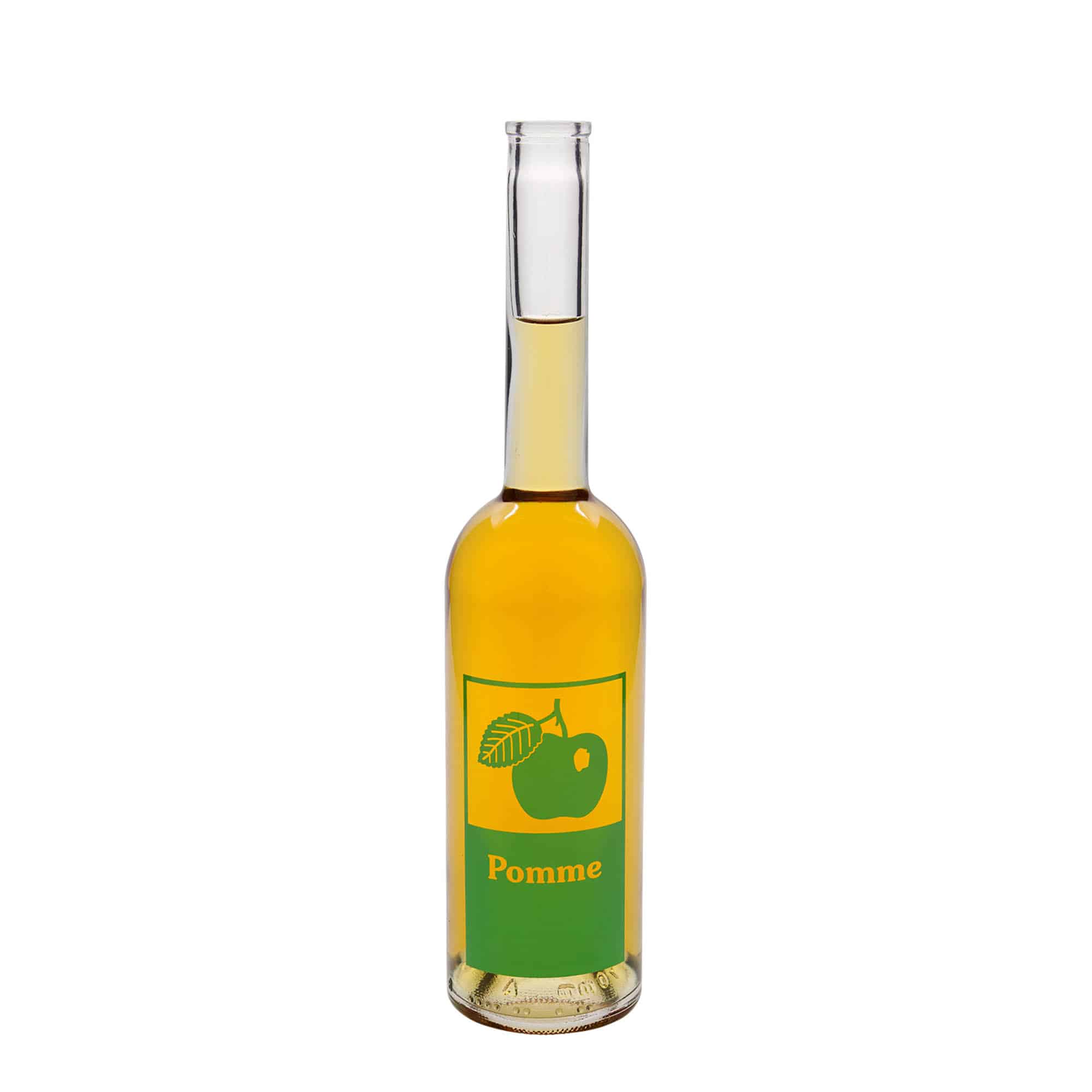 500 ml Glasflasche 'Opera', Motiv: Pomme, Mündung: Kork