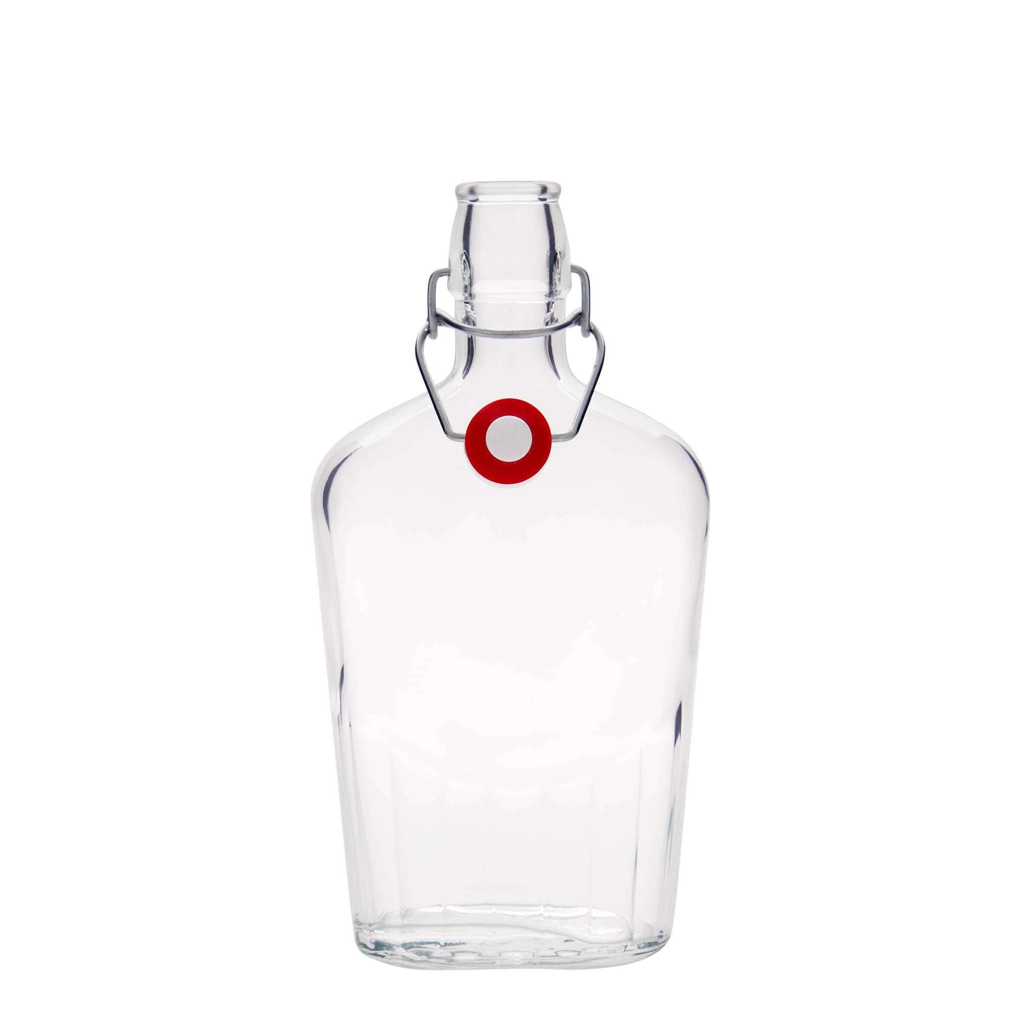 500 ml Glasflasche 'Fiaschetta', oval, Mündung: Bügelverschluss