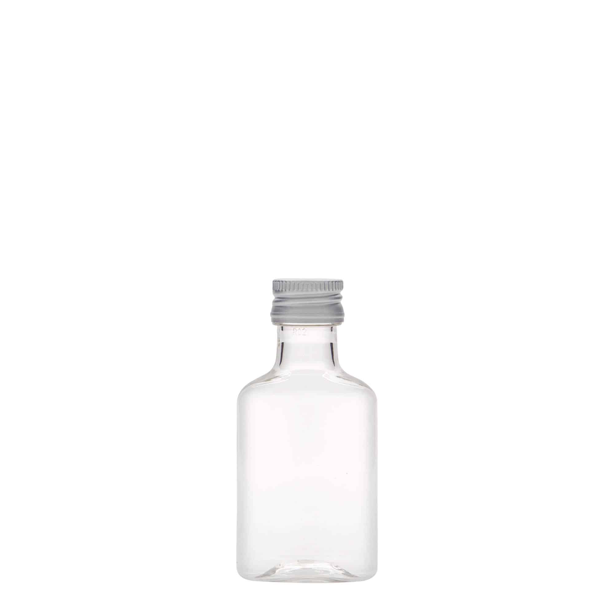 30 ml Taschenflasche, oval, PET-Kunststoff, Mündung: PP 18