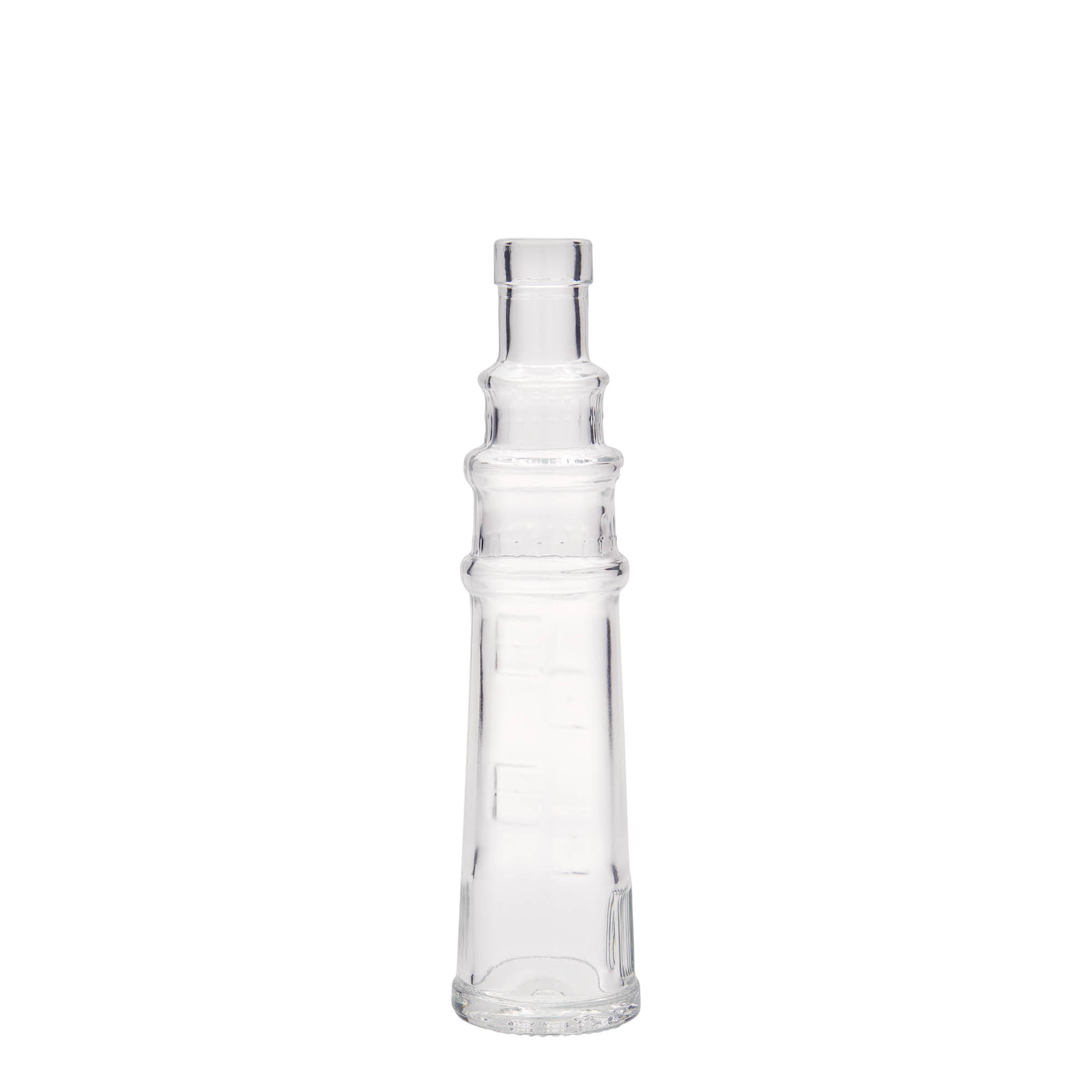 100 ml Glasflasche 'Leuchtturm', Mündung: Kork