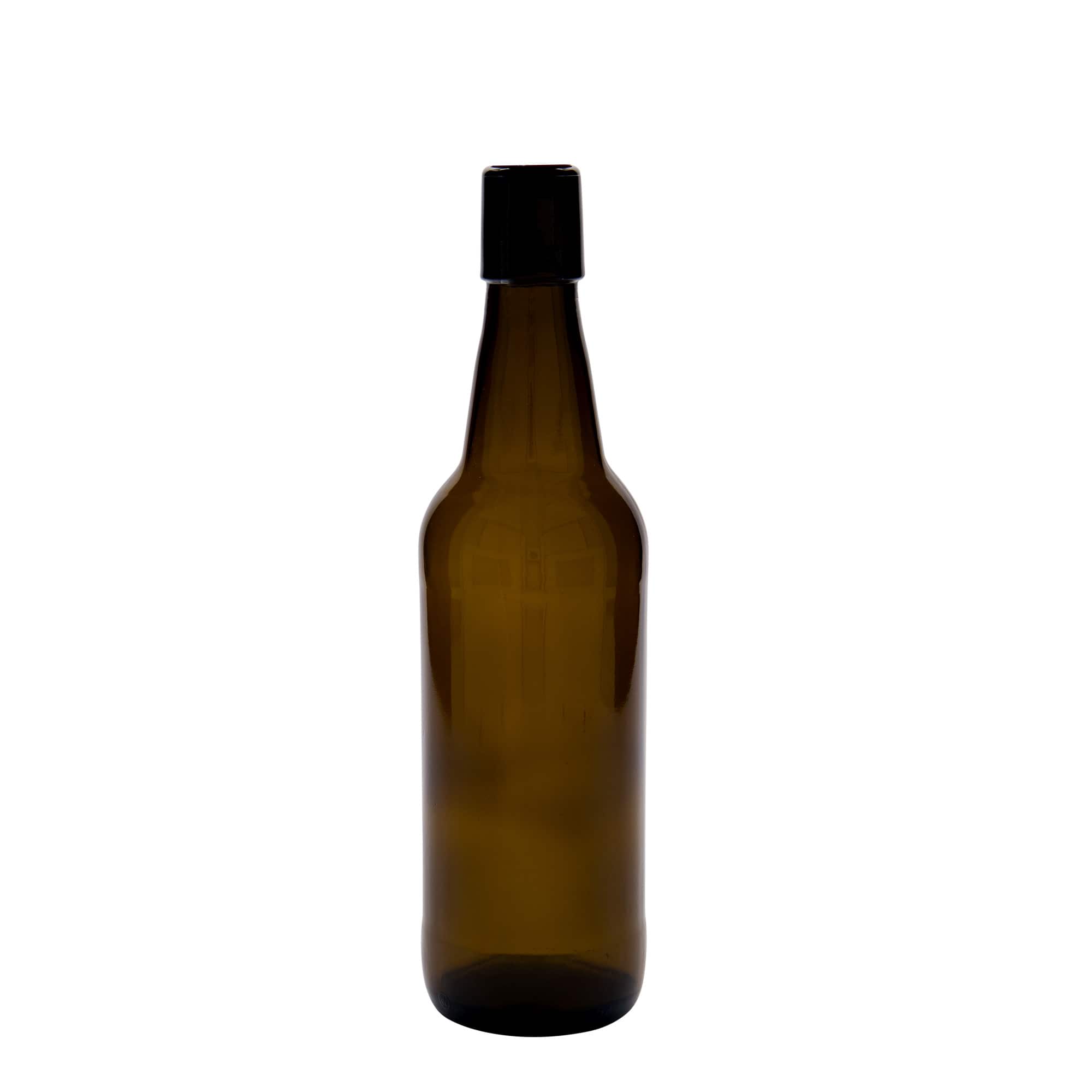 500 ml Bierflasche, Glas, braun, Mündung: Bügelverschluss