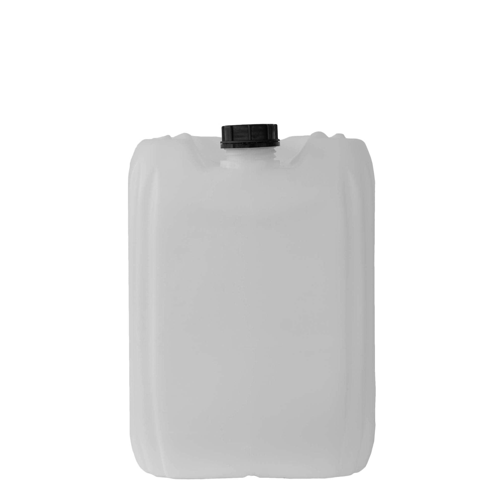 30 l Kanister, rechteckig, HDPE-Kunststoff, natur, Mündung: ND 60