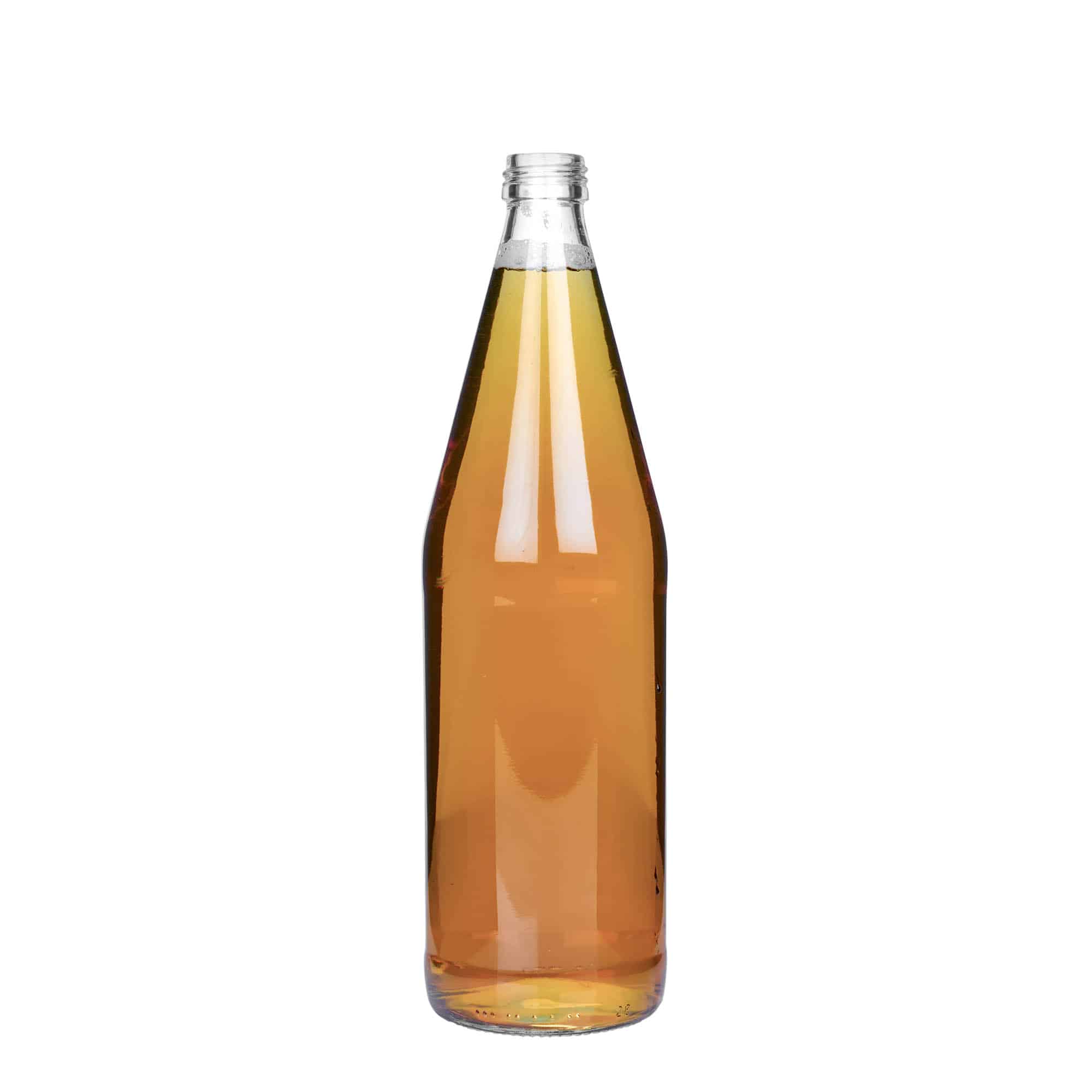 750 ml Universalflasche Karottenform, Glas, Mündung: PP 28